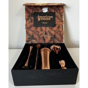 American Woman Paramount Network Copper Plated Stainless Steel Bartender Set